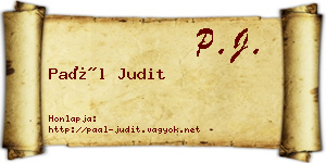Paál Judit névjegykártya